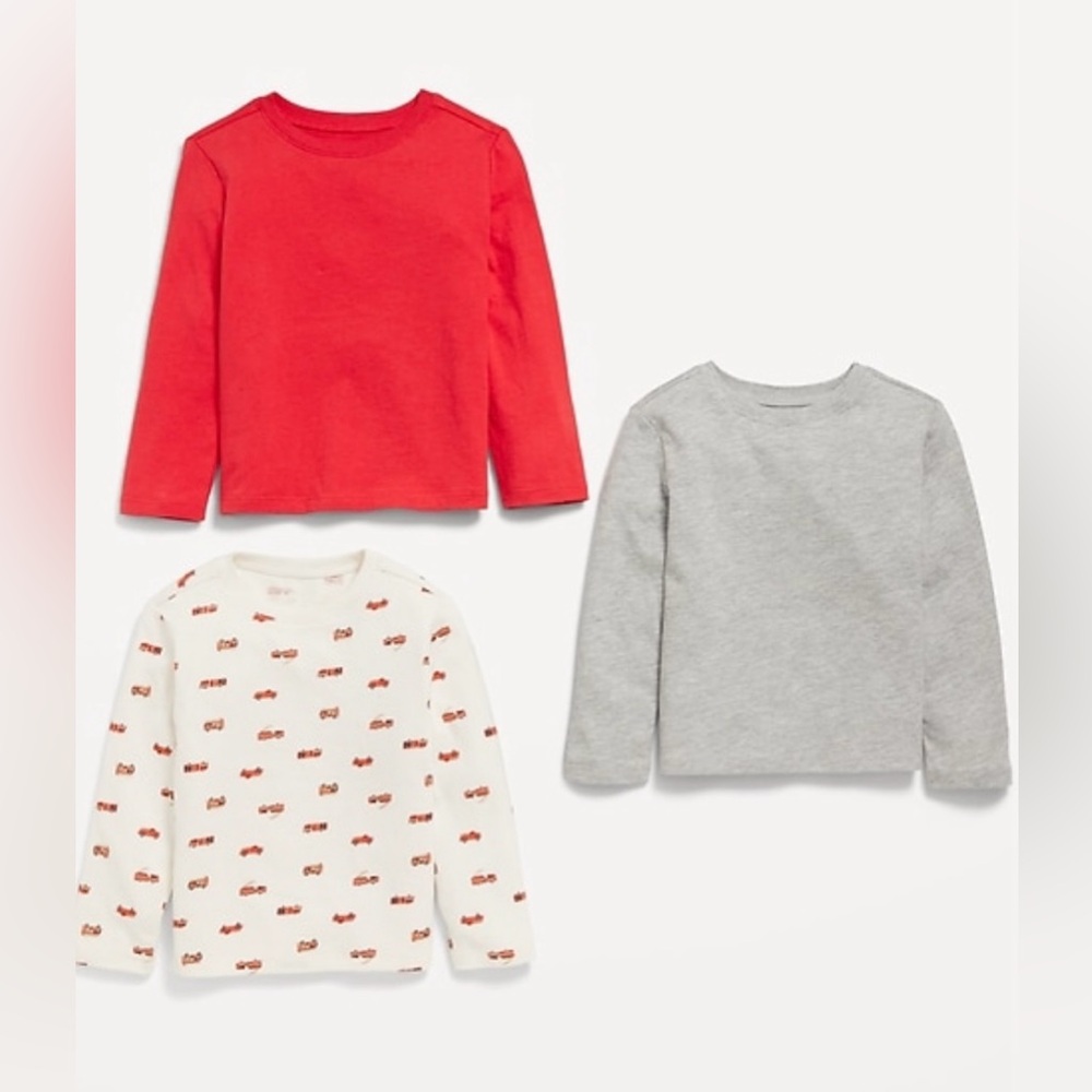Old Navy Unisex Long Sleeve T-shirt 3 Pack
